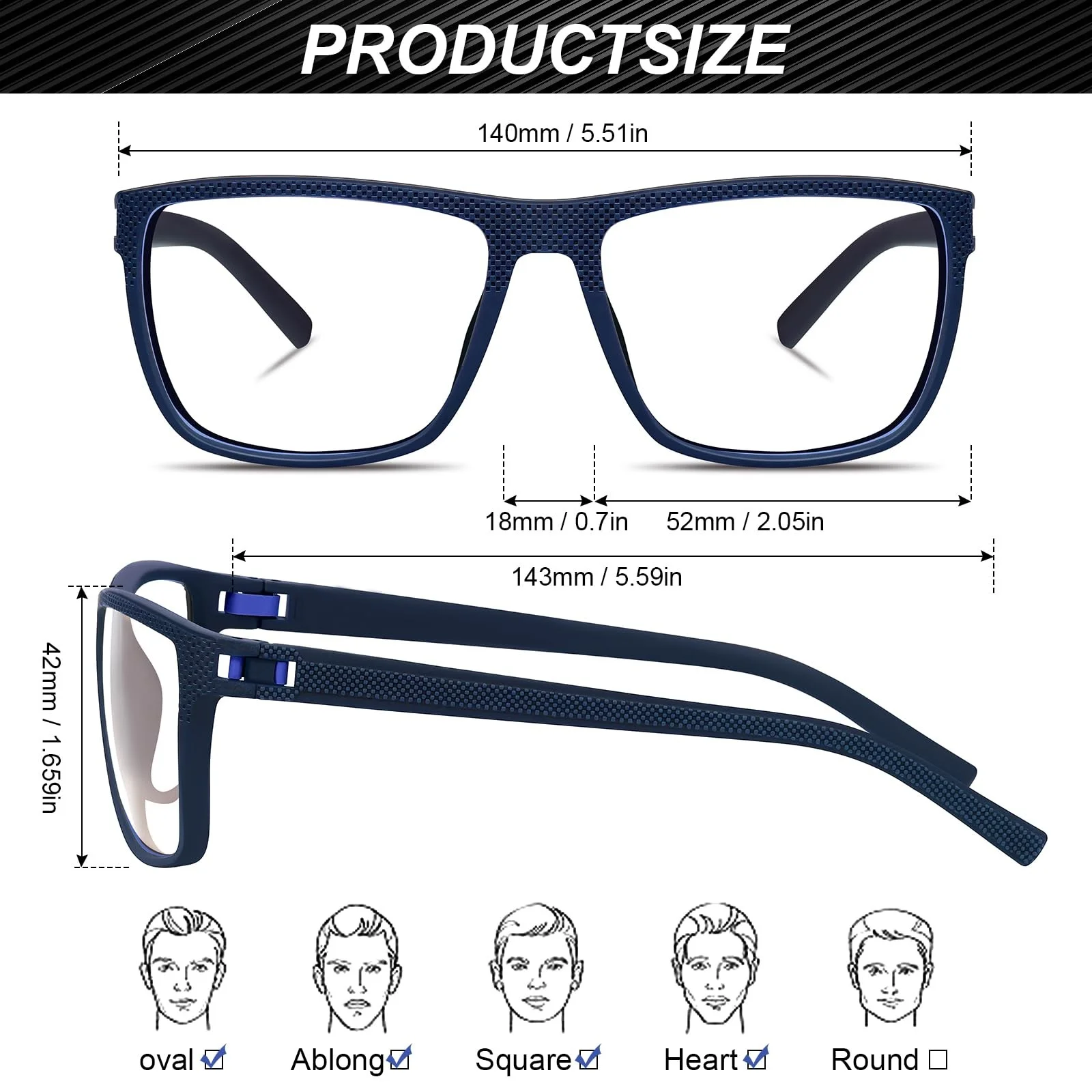 Blue Light Blocking Gaming Clear Glasses Lightweight Frame UV400 Computer Phone 3