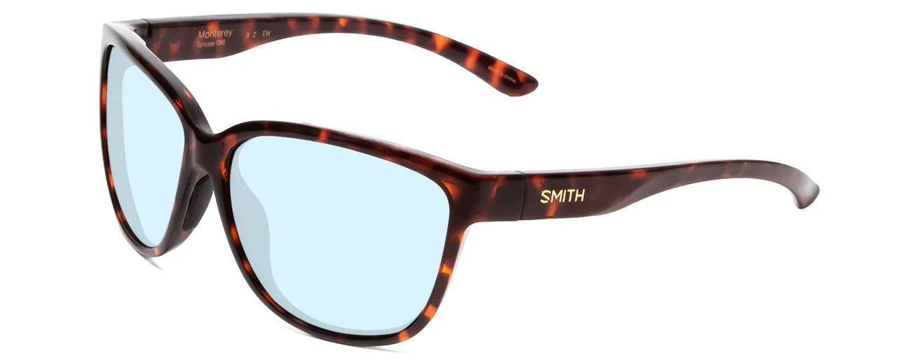 Smith Monterey Women Blue Light Block Eyeglasses Cateye Tortoise Brown Gold 58mm