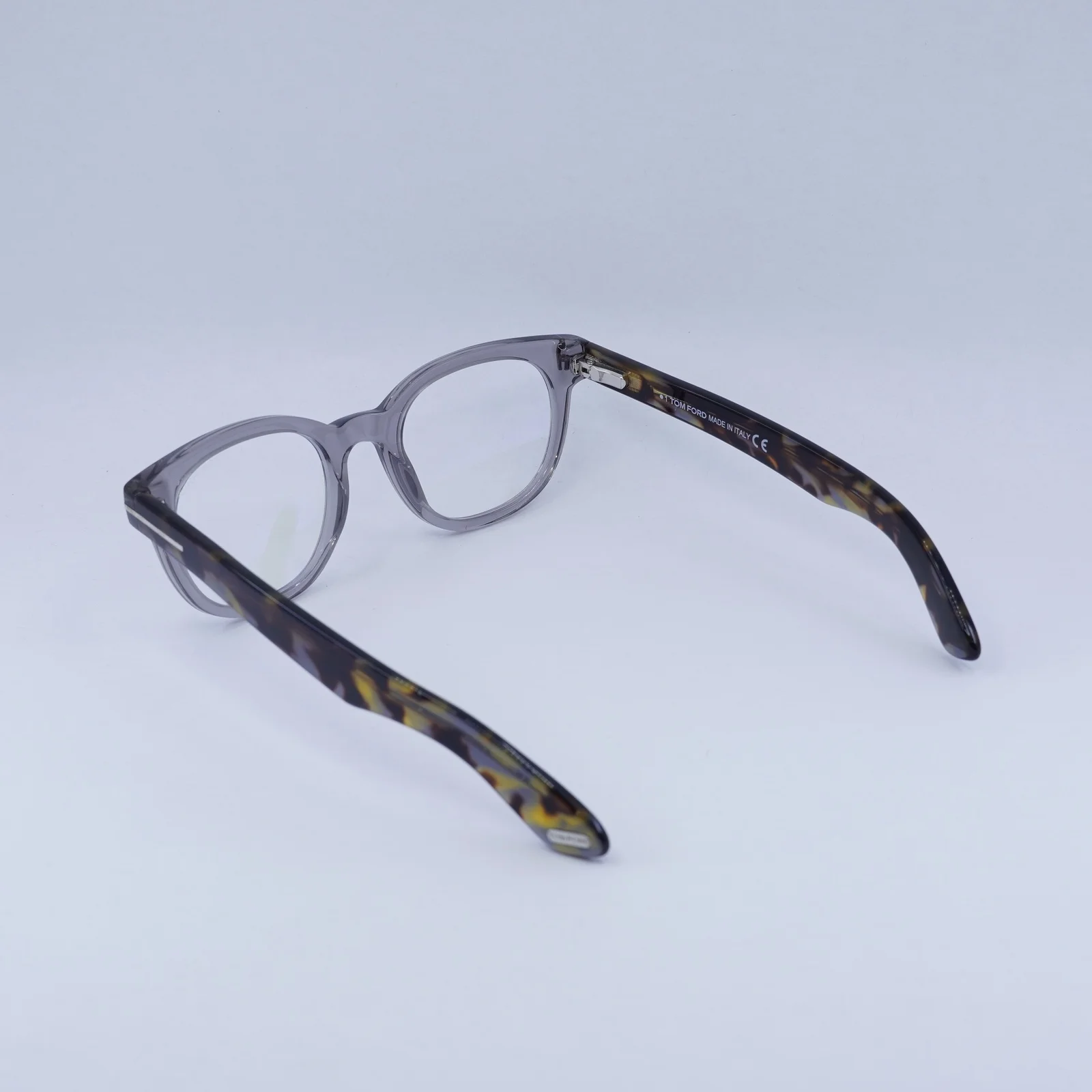 TOM FORD FT5807-B 020 Grey/Clear Blue Light Block 50mm Eyeglasses New Authentic 2