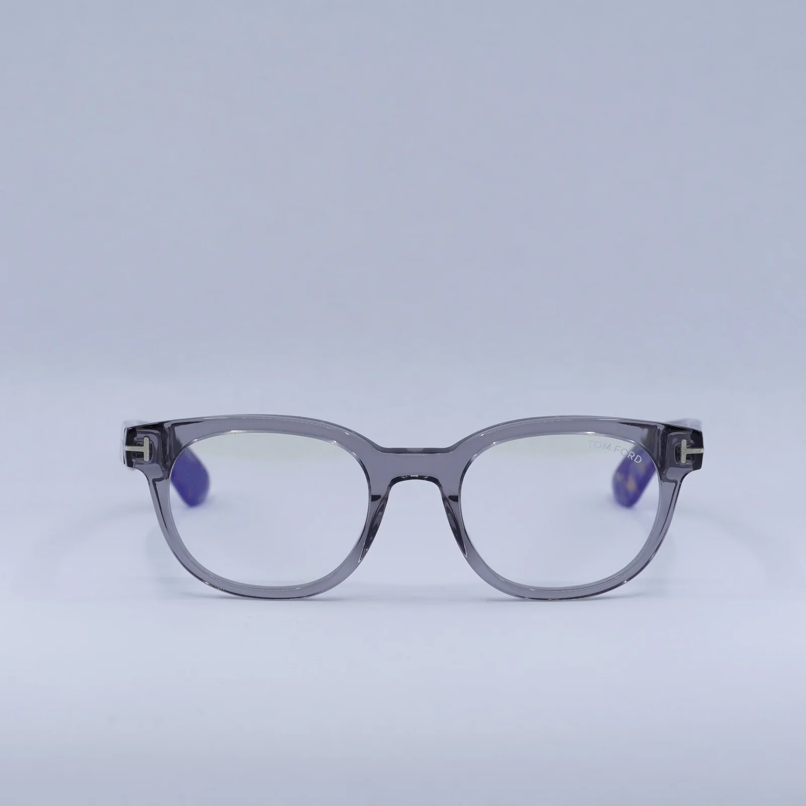TOM FORD FT5807-B 020 Grey/Clear Blue Light Block 50mm Eyeglasses New Authentic 3