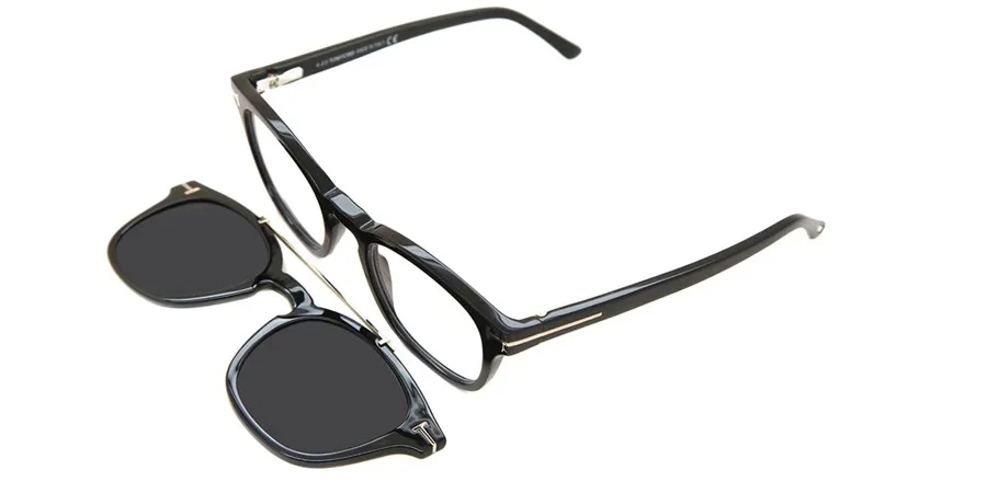 Tom Ford Glasses Frames FT5756-B 001 Men Black Pilot Blue Light Block 53mm 3