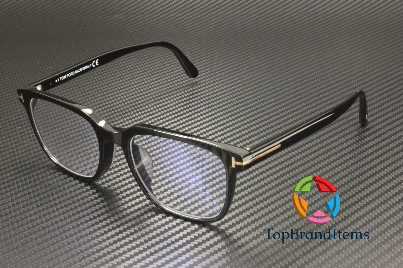 Tom Ford Glasses Frames FT5756-B 001 Men Black Pilot Blue Light Block 53mm 4